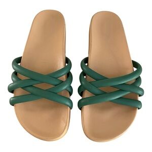 J. Crew Green Pacific Cushy Strap Sandals 10.5
